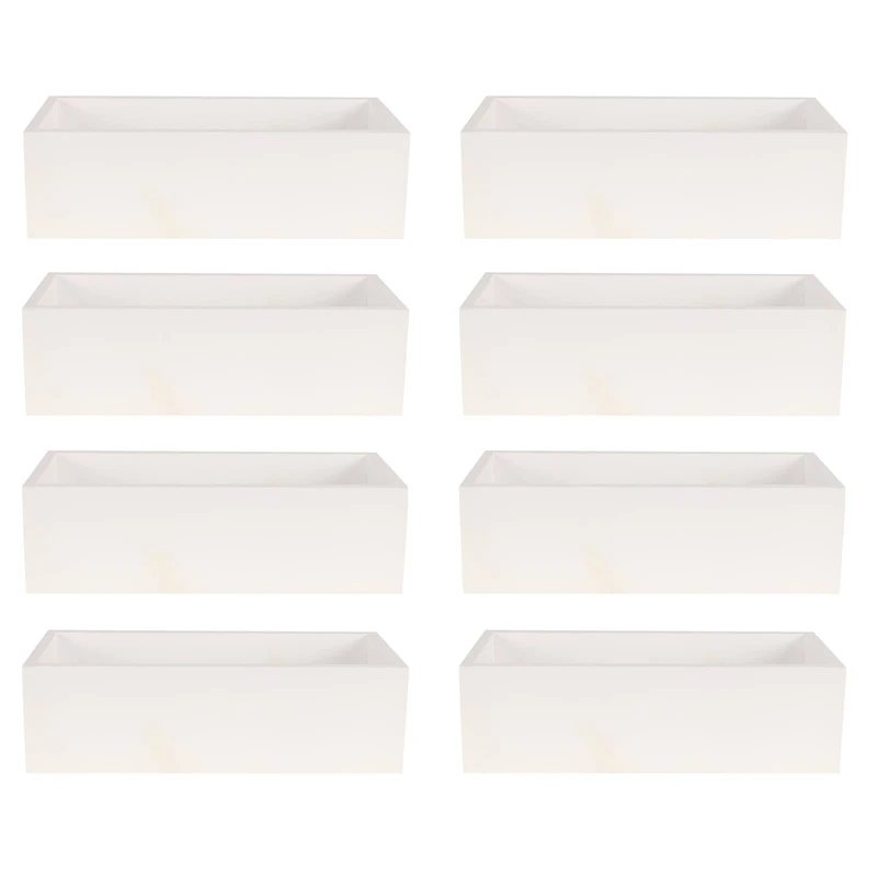 8 Pack: 12" Whitewashed Wood Box by Make Market®