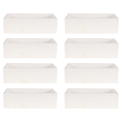 8 Pack: 12" Whitewashed Wood Box by Make Market®