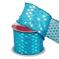 2.5" x 30ft. Turquoise Disco Wired Metallic Ribbon by Celebrate It®