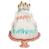 SuperShape™ 28" Happy Birthday Cake Foil Balloon