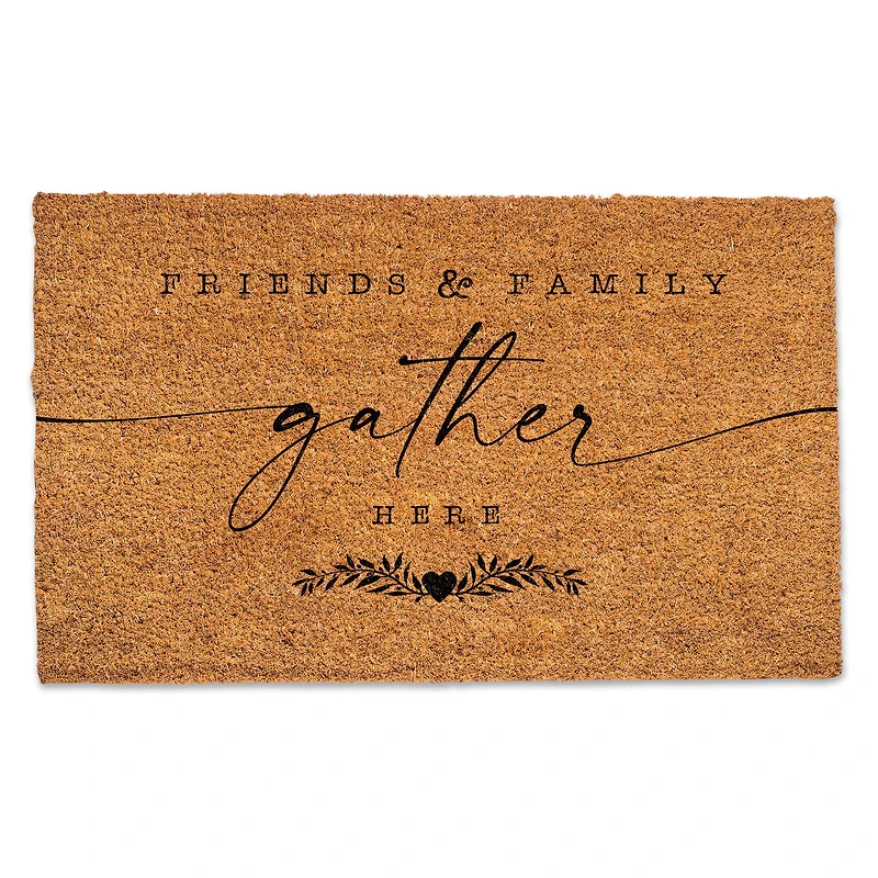 Friends & Family Gather Here Door Mat