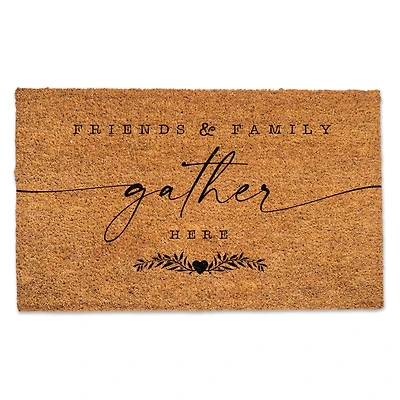 Friends & Family Gather Here Door Mat