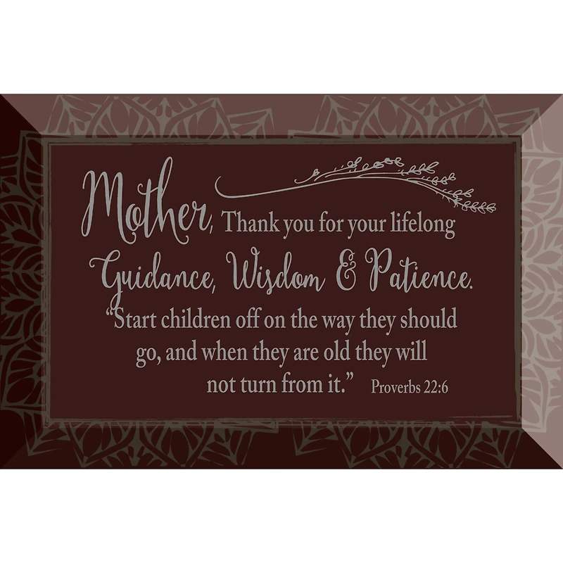 Mother, Thank You Glass Plaque with Easel & Hanger