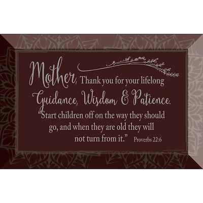 Mother, Thank You Glass Plaque with Easel & Hanger