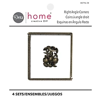 Dritz® Home Antique Brass Small Textured Right Angle Corners, 4 Sets