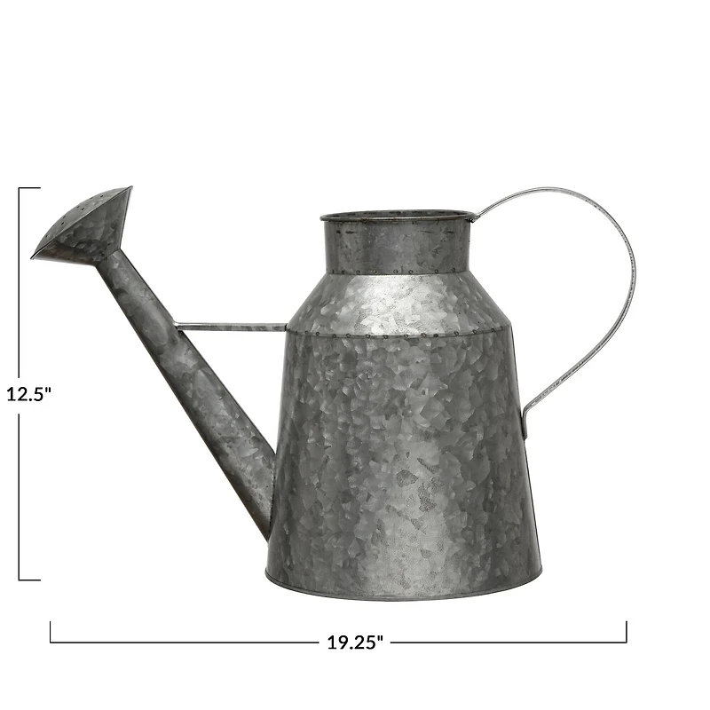 Hello Honey® 12.5" Galvanized Metal Watering Can