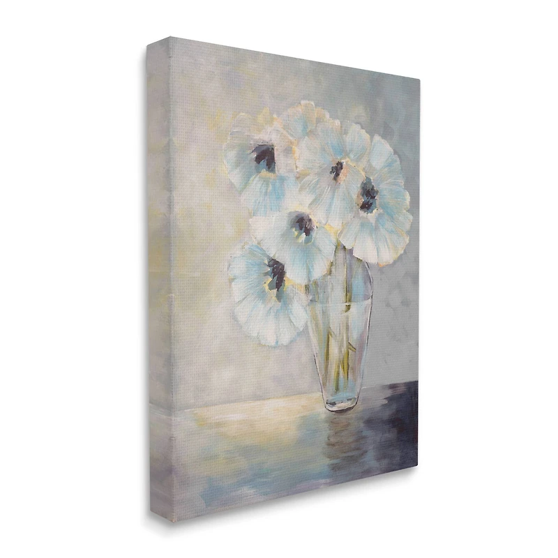 Stupell Industries Delicate White Flower Bouquet Still Life Canvas Wall Art