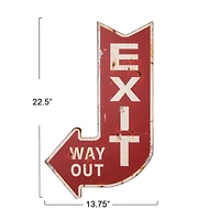 Hello Honey® Metal 'Exit' Sign