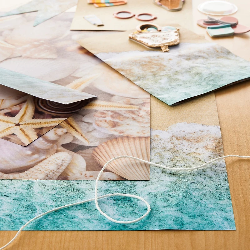 Seashell & Beach Double-Sided Cardstock by Recollections™, 12" x 12"