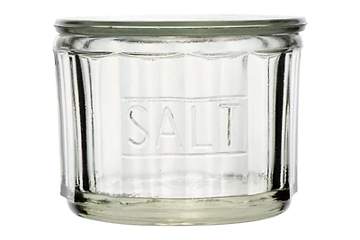Hello Honey® Round Pressed Glass Salt Cellar
