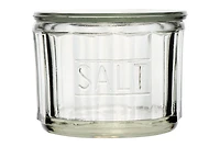 Hello Honey® Round Pressed Glass Salt Cellar