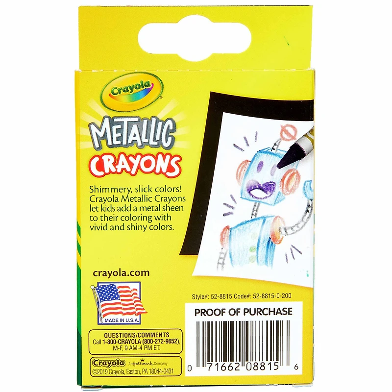 6 Packs: 24 ct. (144) Crayola® Metallic Crayons