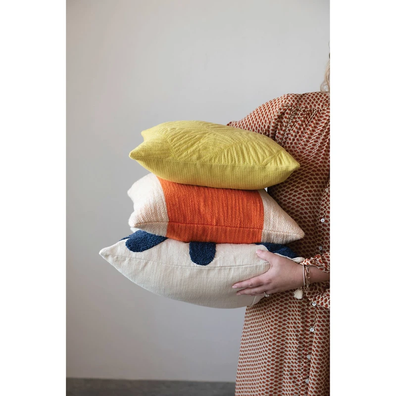 Hello Honey® Woven Cotton Pillow With Stripe
