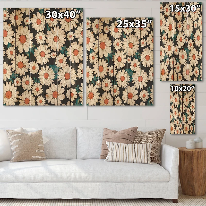 Designart - Abundance of White Daisy Flowers