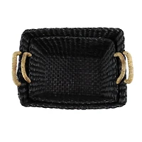 Black Banana Leaf Eclectic Storage Basket Set