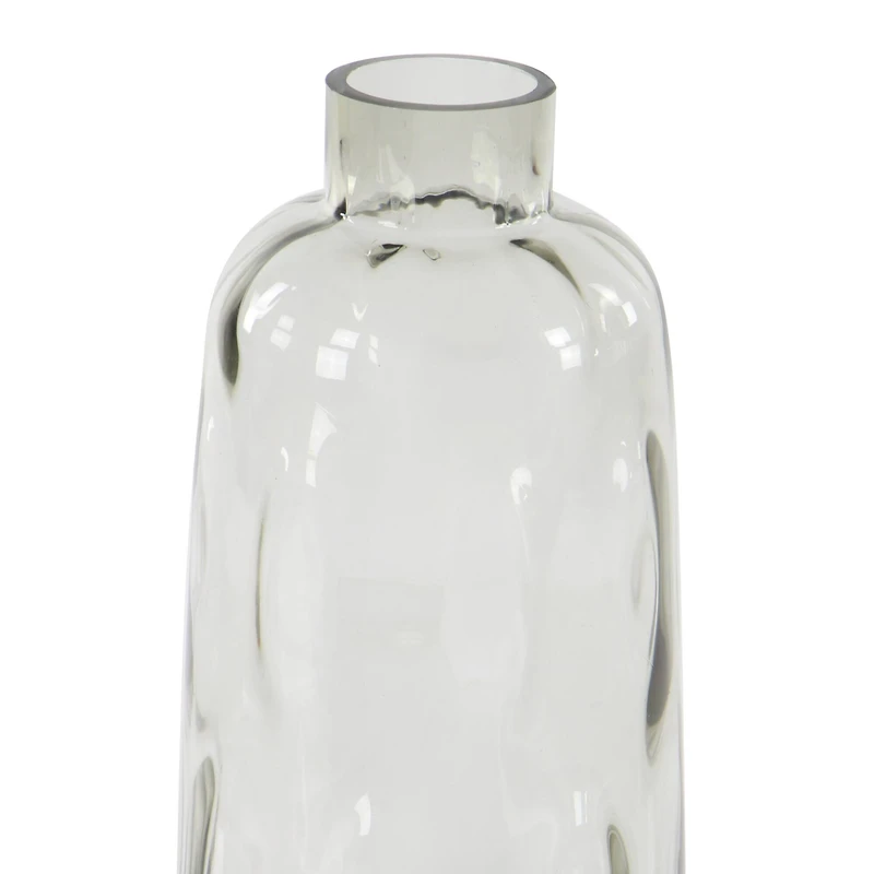 15" Gray Coastal Glass Vase