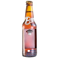 Beer Time Wall Mounted Bottle Opener & Cap Catcher