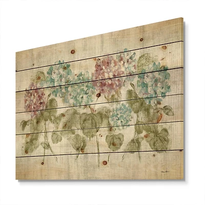 Designart - Red and Blue Vibrant Hydrangea Flowers