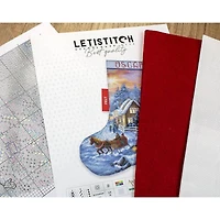 LetiStitch Counted Cross Stitch Kit Christmas Eve Stocking
