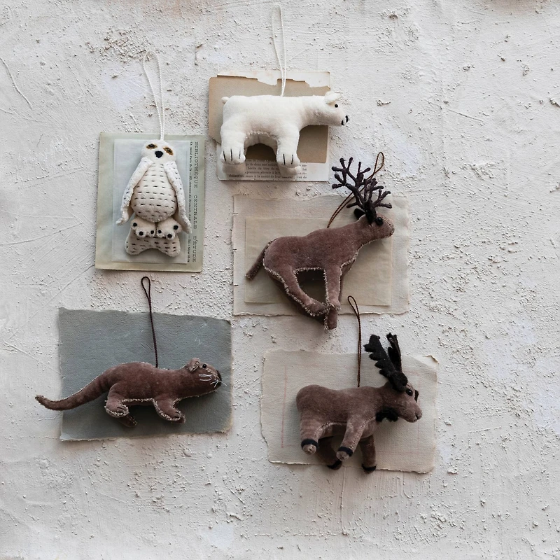 Hello Honey® 8" Brown Velvet Otter Ornament