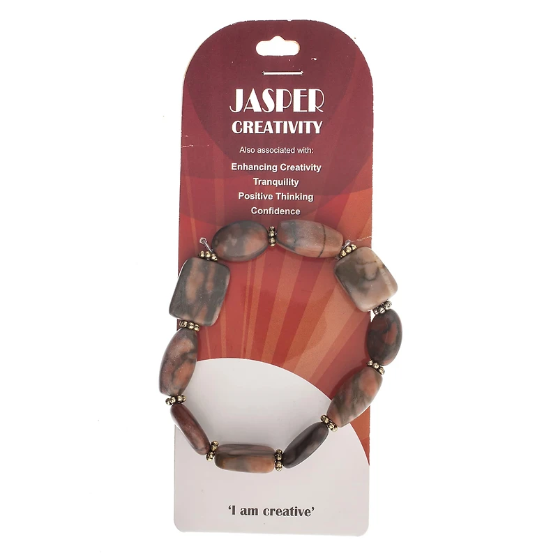 John Bead Jasper No.82 Natural Stone Stretch Bracelet