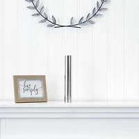 12" Cylinder Chrome Vase