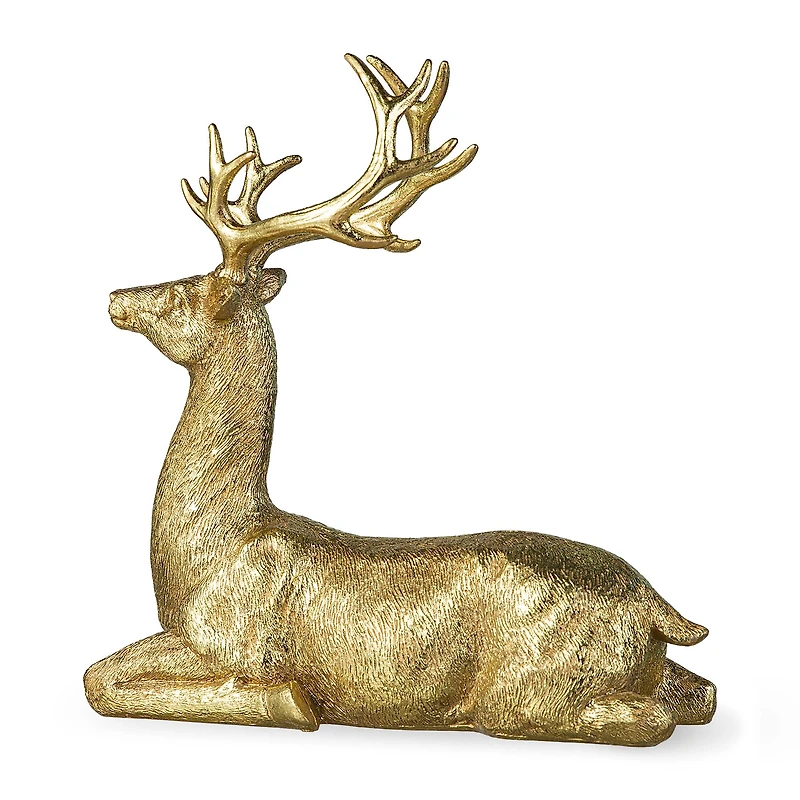 Glitzhome® 11" Lying Reindeer Table Décor