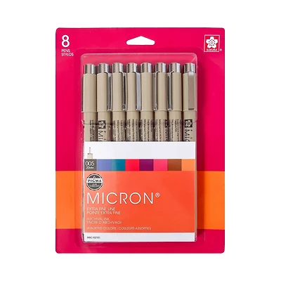 Pigma® Micron™ 005 Extra Fine 8 Color Pen Set