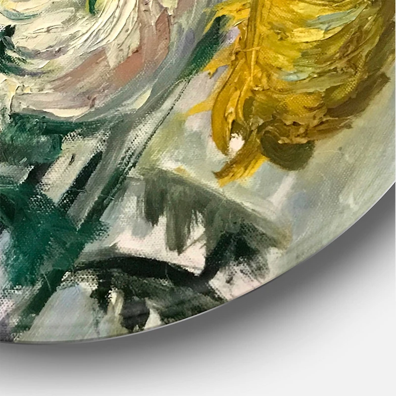 Designart - White and Golden Daisies