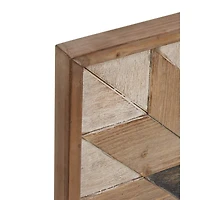 Brown Farmhouse Abstract Wood Wall Decor, 30" x 30"