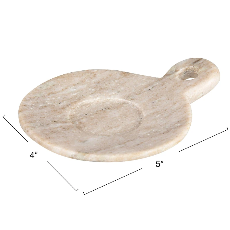 Hello Honey® Hand-Carved Marble Dish with Handle
