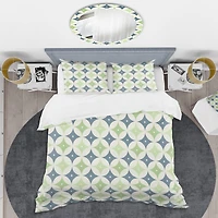 Designart 'Retro Geometric Design V' Mid-Century Duvet Cover Set