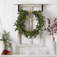 24" Pre-Lit Holiday Christmas Cascading Pine Wreath