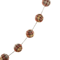 Glitzhome® 78.75" Fall Plaid Balls Garland
