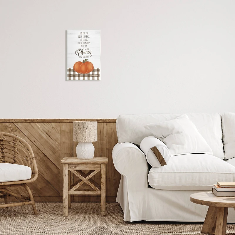 Stupell Industries Autumn Seasonal Phrase Wall Plaque Art