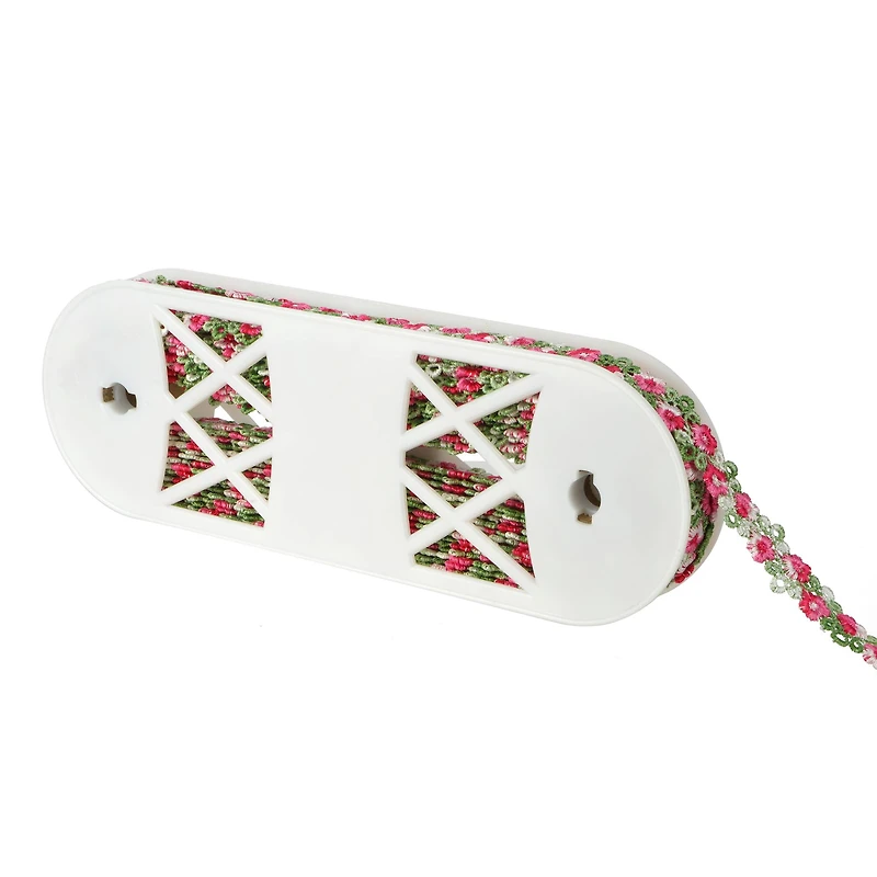 3/4" Pink Flower Crochet Embroidery Trim by Celebrate It®