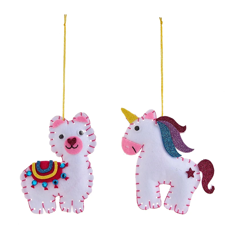 Unicorn & Llama Felt Sewing Kit by Creatology™