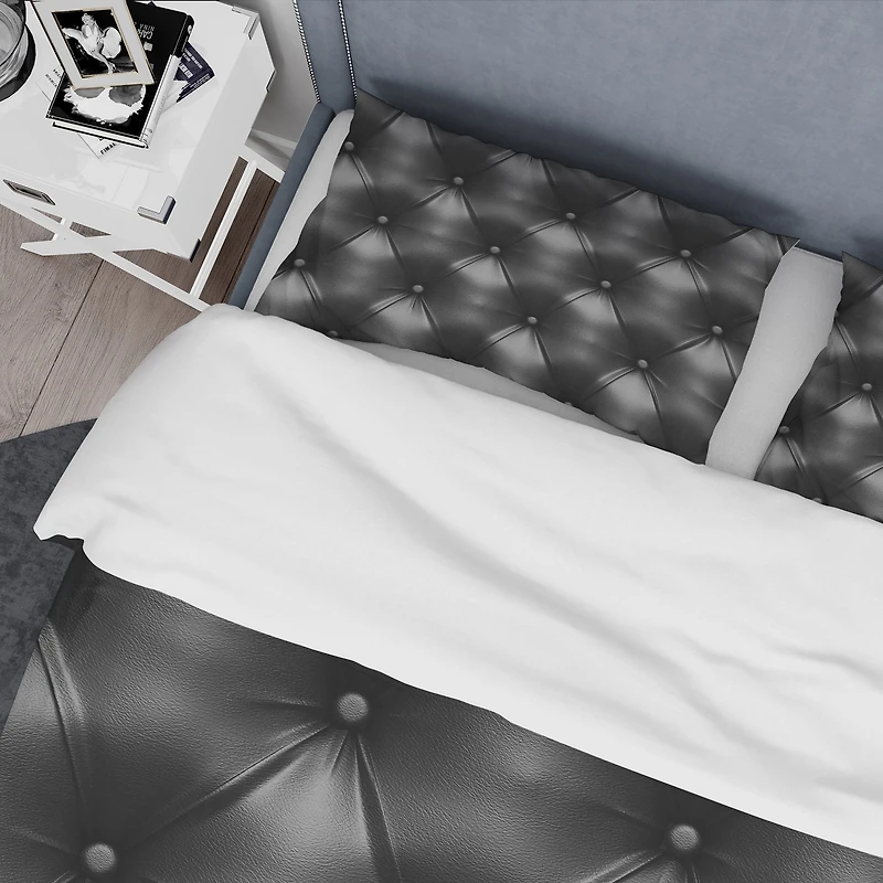 Designart 'Luxury Classic Black Sofa Leather' Modern & Contemporary Bedding Set