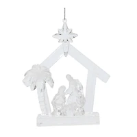 5" Clear Acrylic Nativity Ornaments, 4ct.
