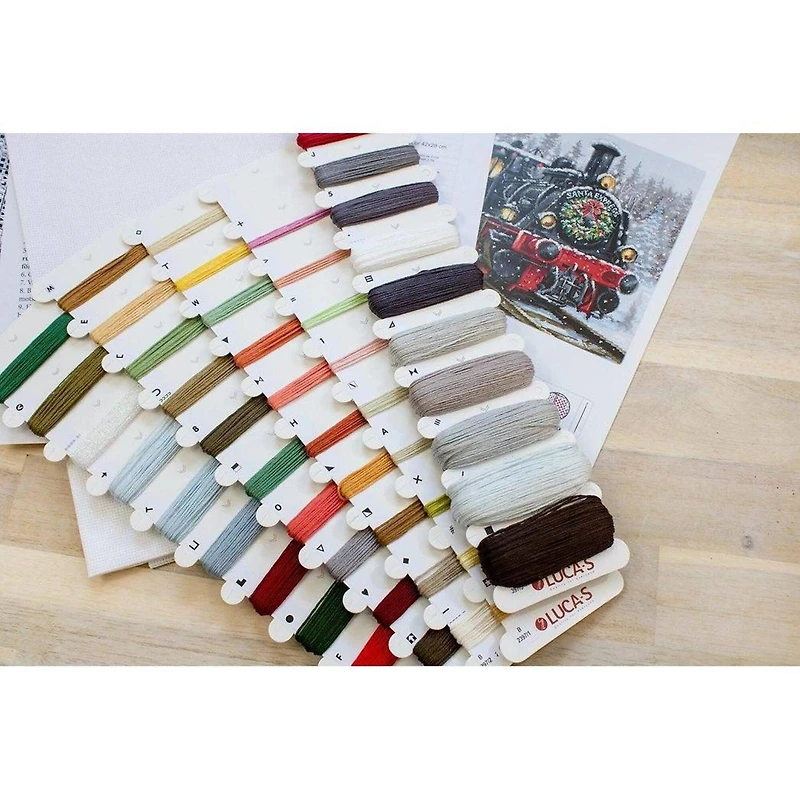 Luca-S Santa's Express Counted Cross Stitch Kit