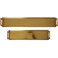 Golden Modern Aluminum Nesting Tray Set