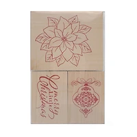 Poinsettia Wood Stamp Set by Recollections™