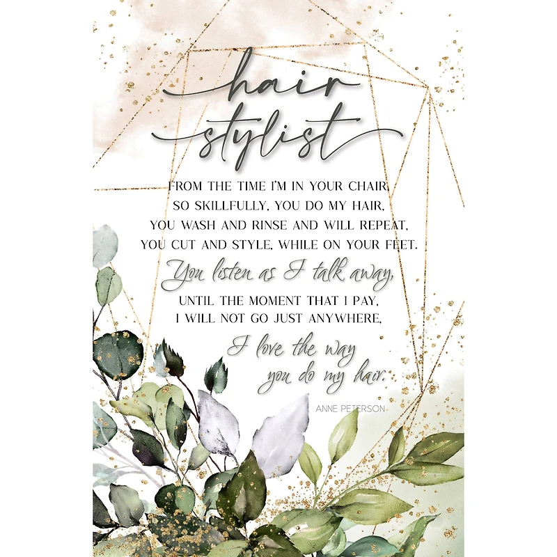 Hair Stylist Inspirational Wood Plaque