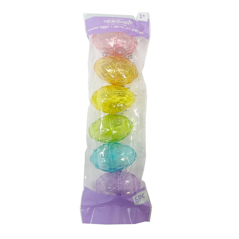 3" Faceted Plastic Easter Eggs, 6ct. by Creatology™