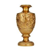 Gold Polystone Traditional Vase, 8" x 8" x 8"
