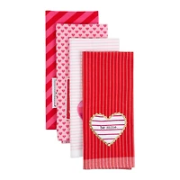 DII® Mixed Valentines Embellished Dishtowels, 4ct.