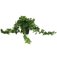 16" Green Pothos Artificial Plant with Black Plastic Pot