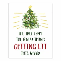 Getting Lit Xmas Tree 8x10 Tabletop Canvas