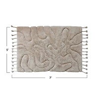 Hello Honey® 5ft. x 7ft. Tan New Zealand Wool & Cotton Tufted Rug with Tassels