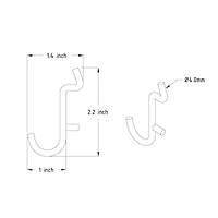 Black Pegboard J-Hooks by Simply Tidy®, 5ct.